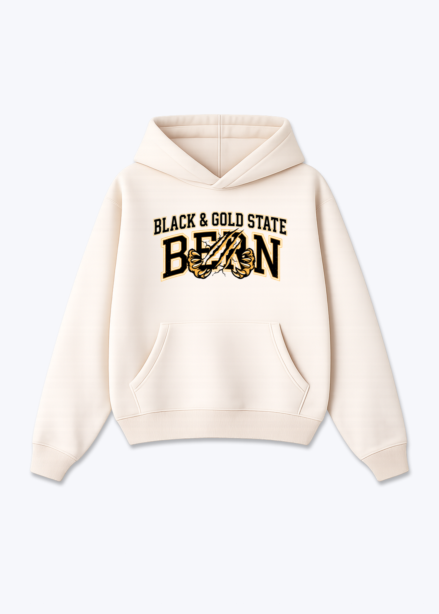 Bern Black & Gold Tee - Beige Front (Designed)