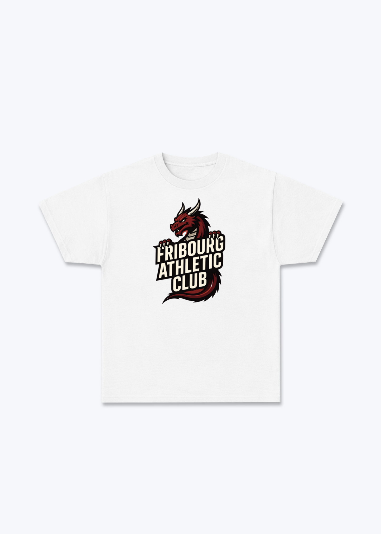 Fribourg Athletic Club Tee - White Front (Designed)