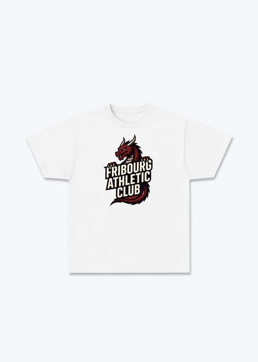 Fribourg Athletic Club Tee - White Front (Designed)