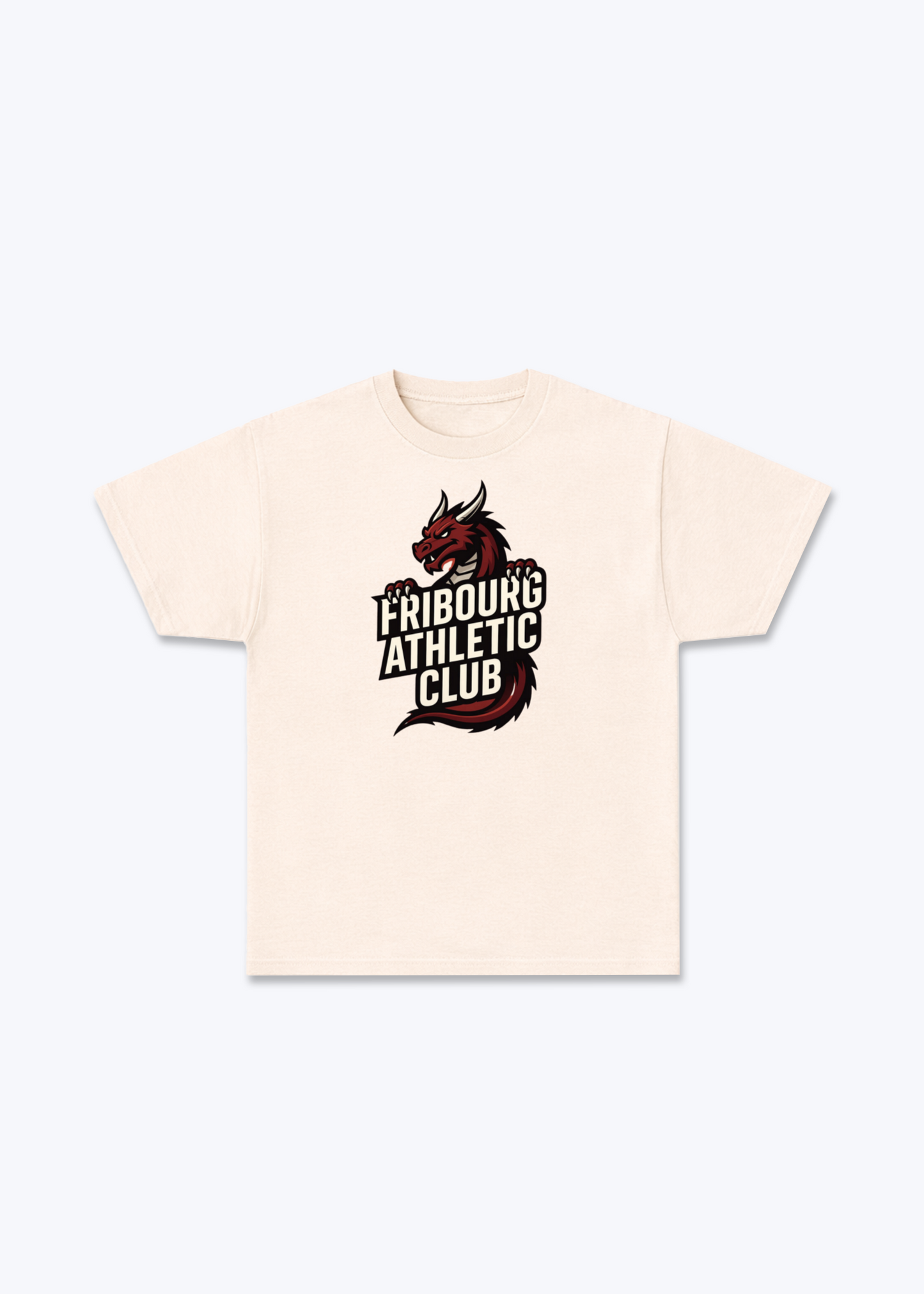Fribourg Athletic Club Tee - Beige Front (Designed)