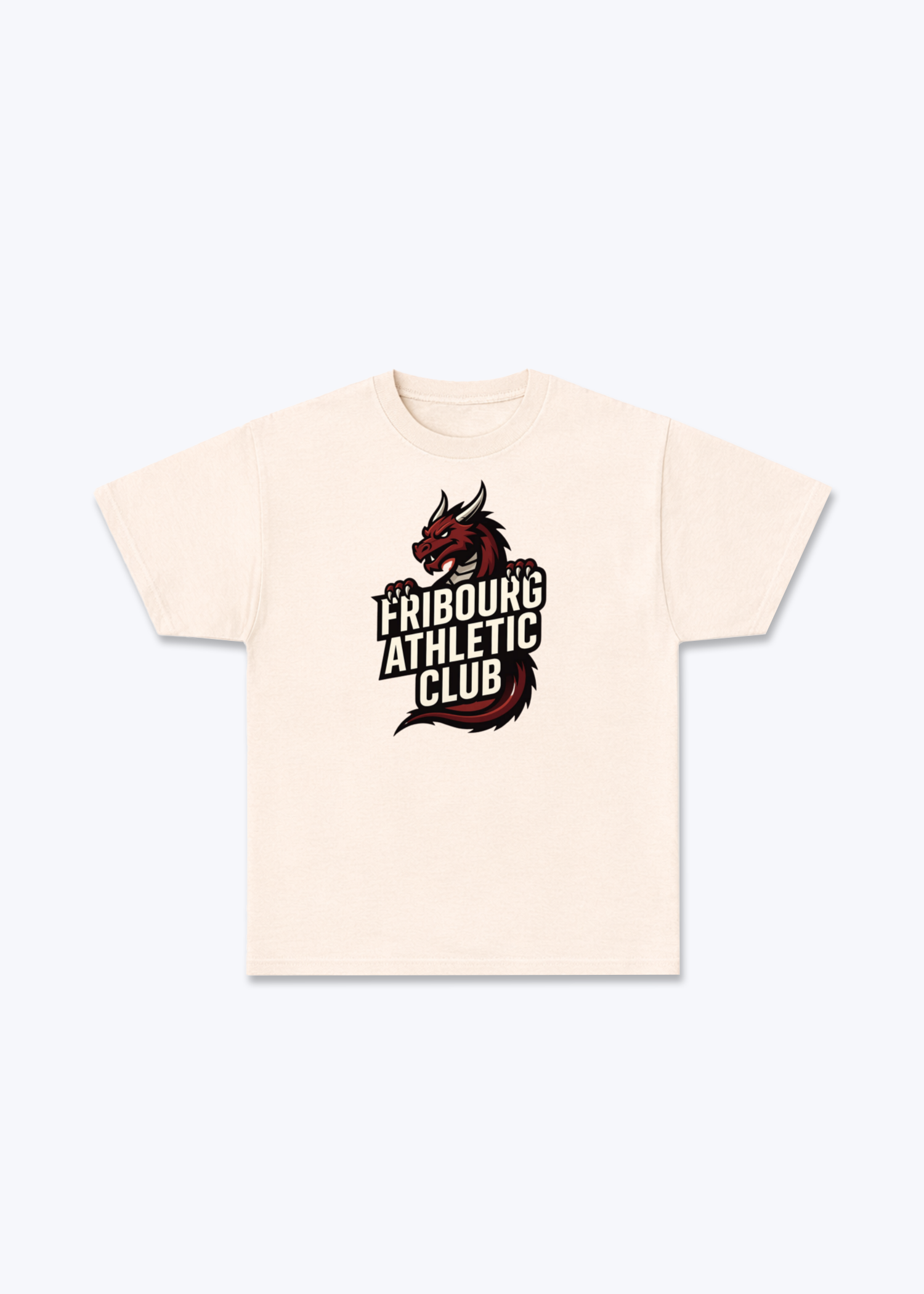 Fribourg Athletic Club Tee - Beige Front (Designed)