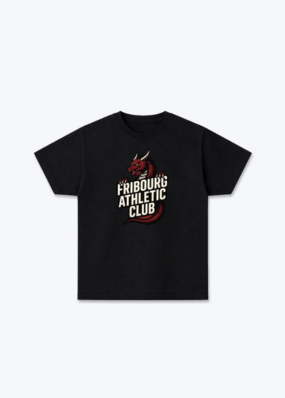 Fribourg Athletic Club Tee - Black Front (Designed)