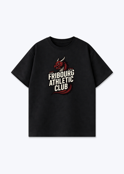 Fribourg Athletic Club Tee - Black Front (Designed)