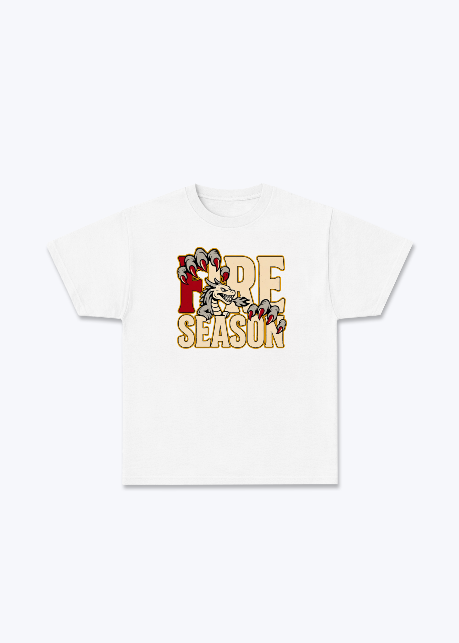 Fribourg Fire Season Tee - White Front (Designed)