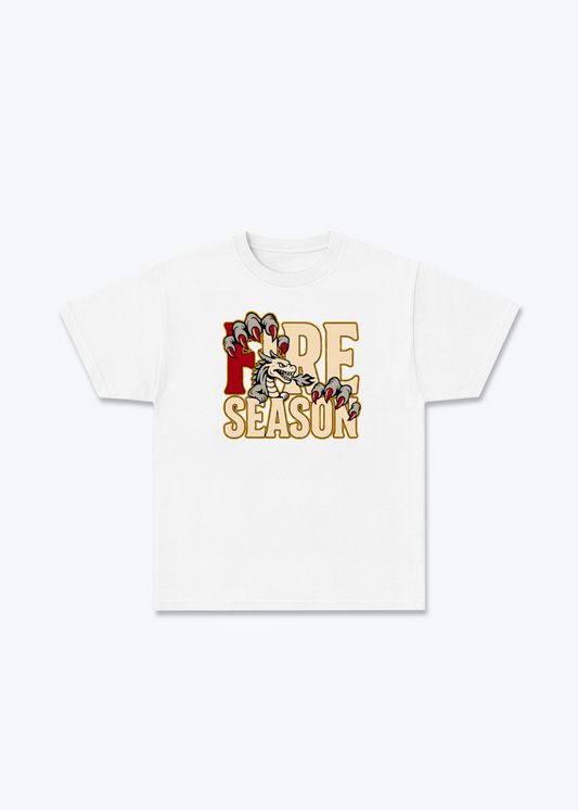 Fribourg Fire Season Tee - White Front (Designed)