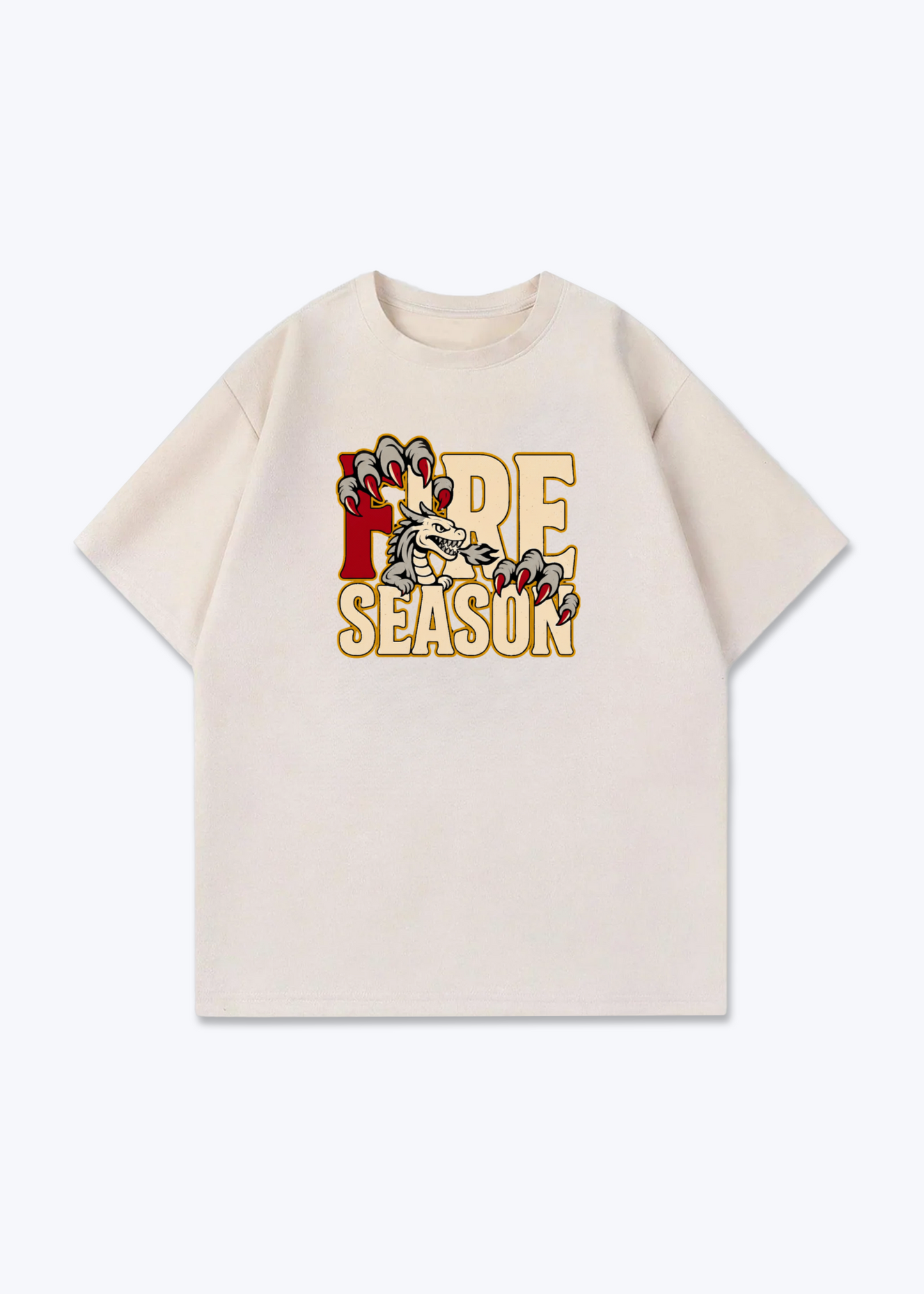 Fribourg Fire Season Tee - Beige Front (Designed)