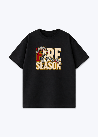 Fribourg Fire Season Tee - Black Front (Designed)
