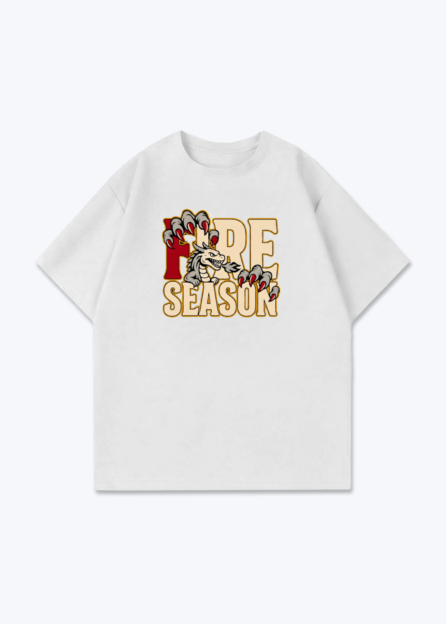 Fribourg Fire Season Tee - White Front (Designed)