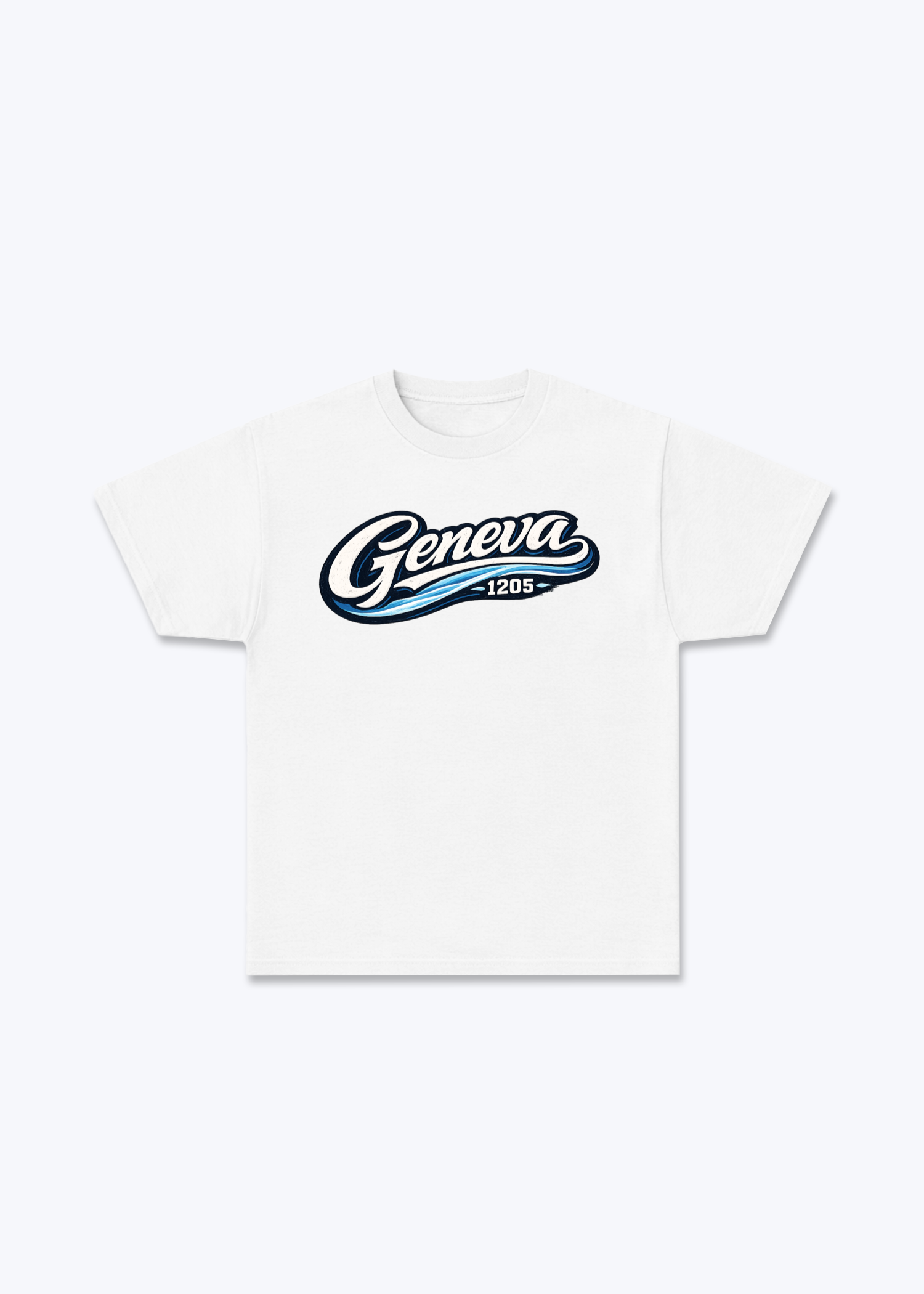 Genève 1205 Tee - White Front (Designed)