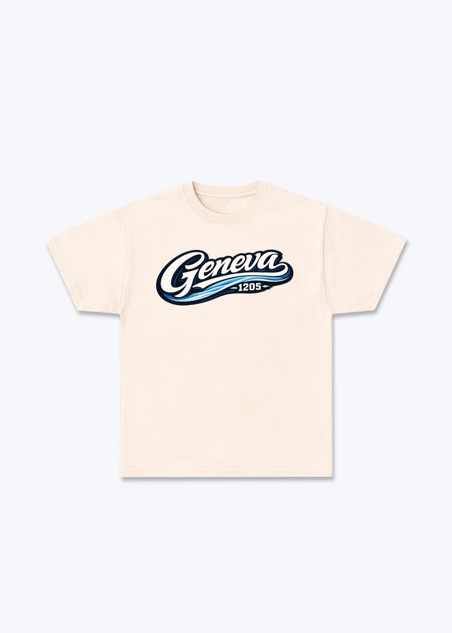 Genève 1205 Tee - Beige Front (Designed)