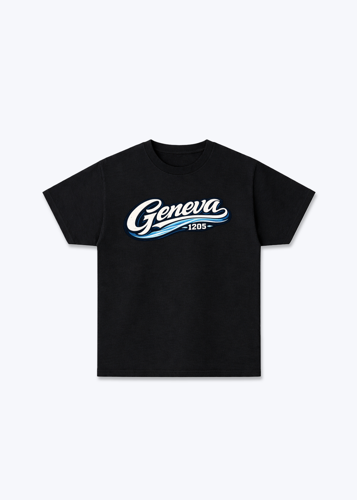 Genève 1205 Tee - Black Front (Designed)