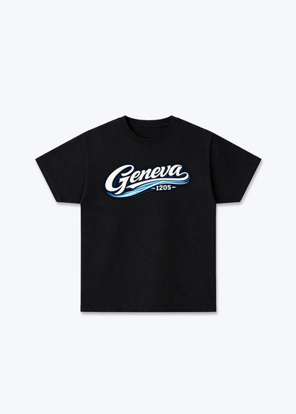 Genève 1205 Tee - Black Front (Designed)