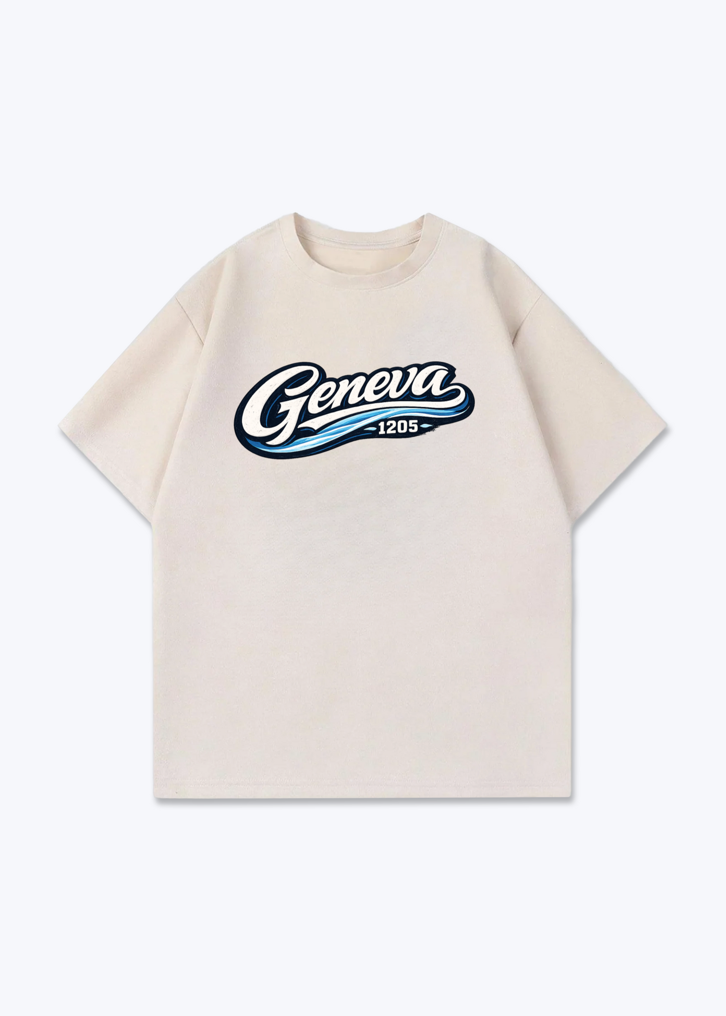 Genève 1205 Tee - Beige Front (Designed)