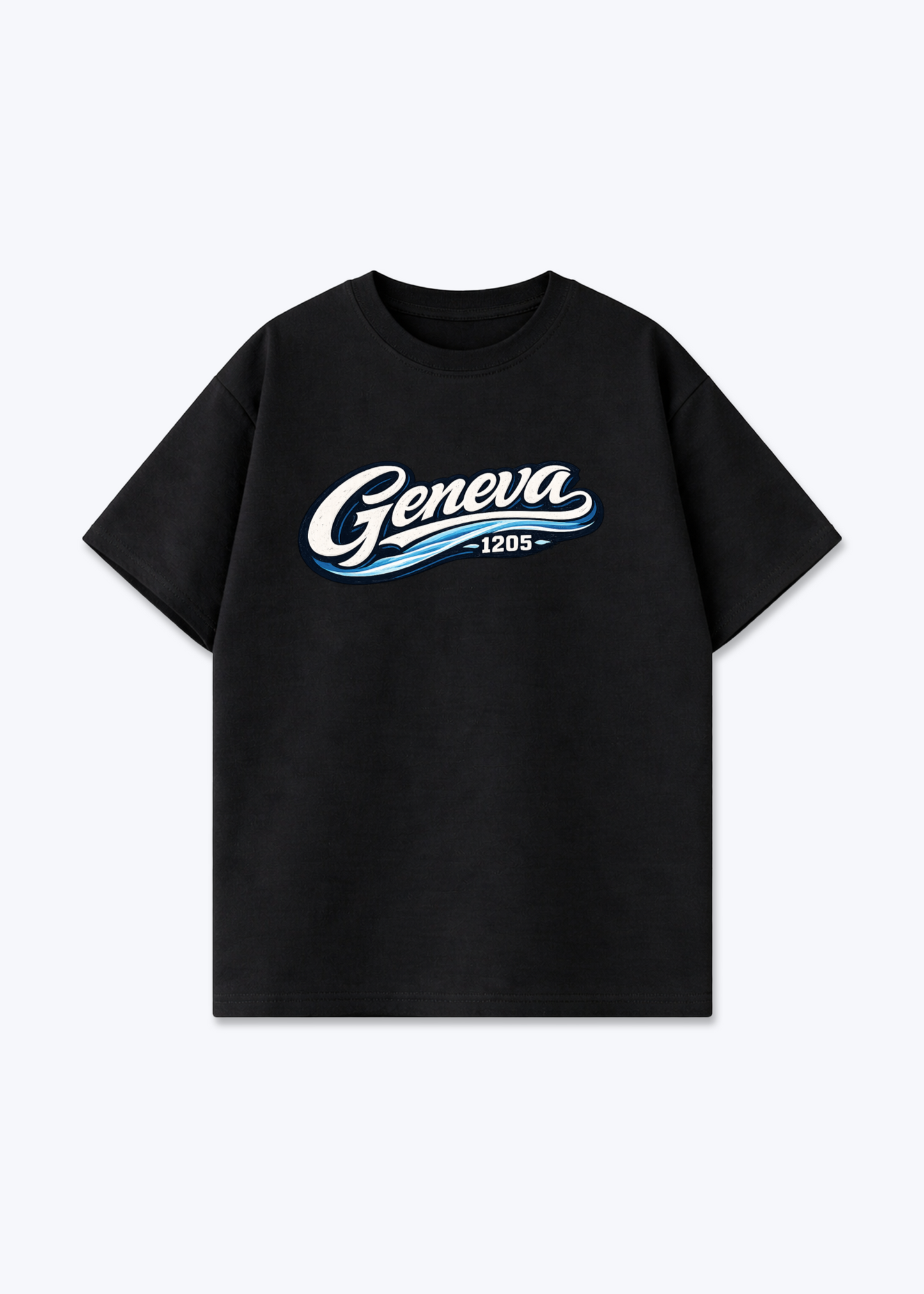 Genève 1205 Tee - Black Front (Designed)
