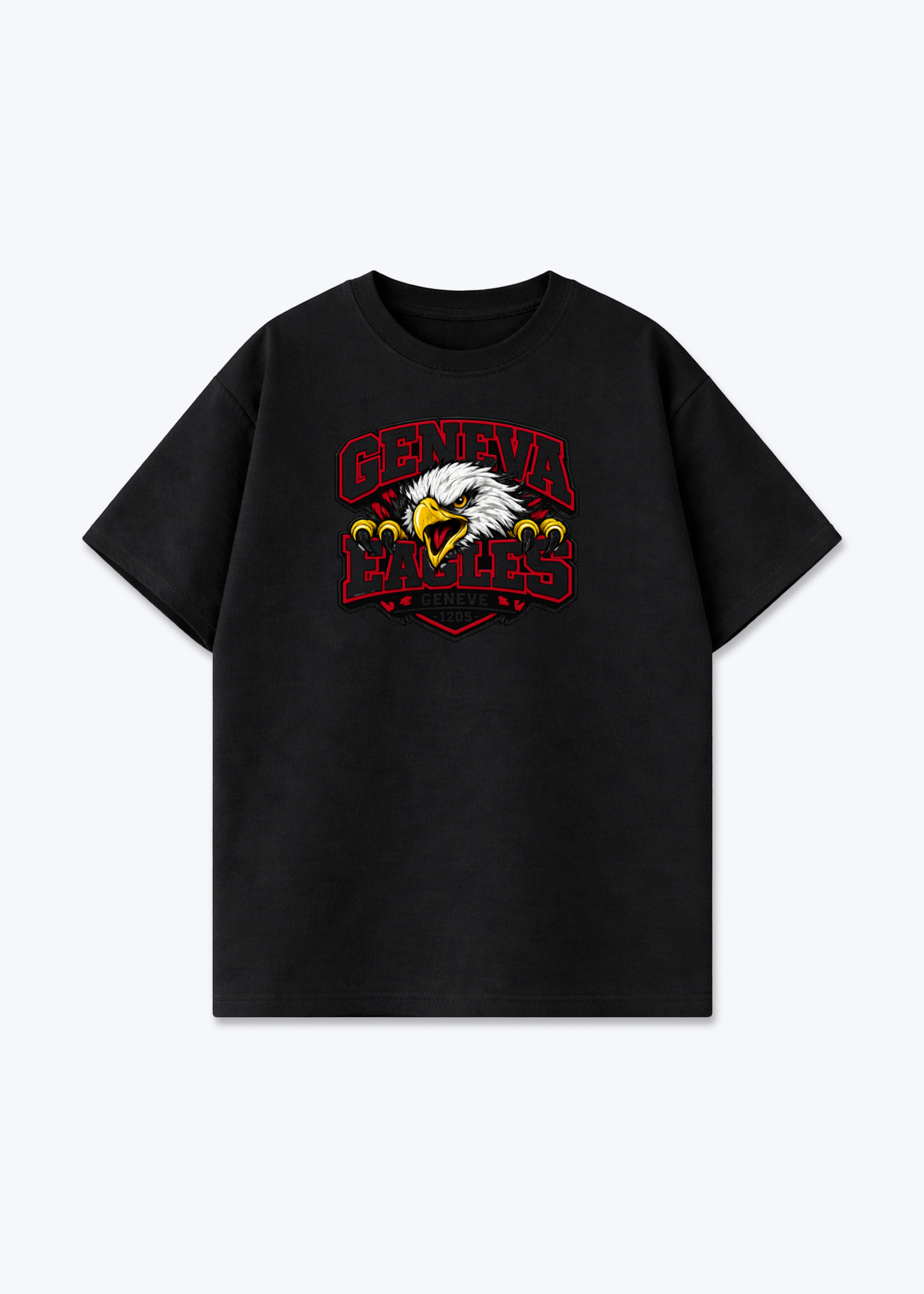 Genève Eagles Tee - Black Front (Designed)