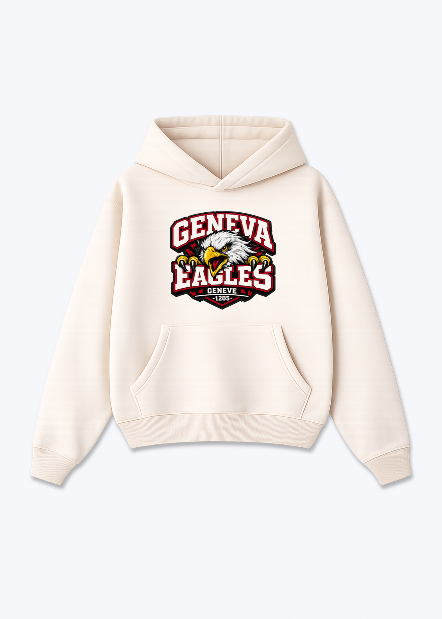 Genève Eagles Tee - Beige Front (Designed)