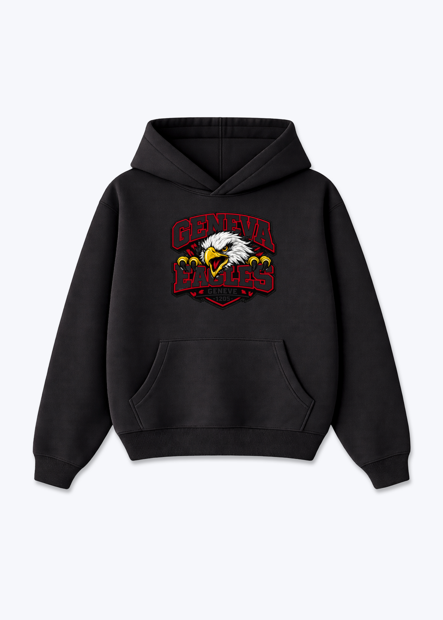 Genève Eagles Tee - Black Front (Designed)