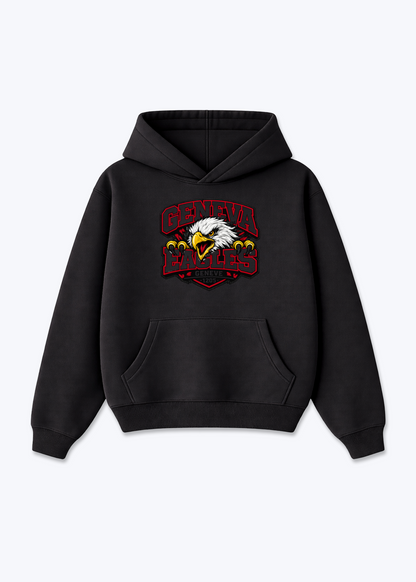 Genève Eagles Tee - Black Front (Designed)
