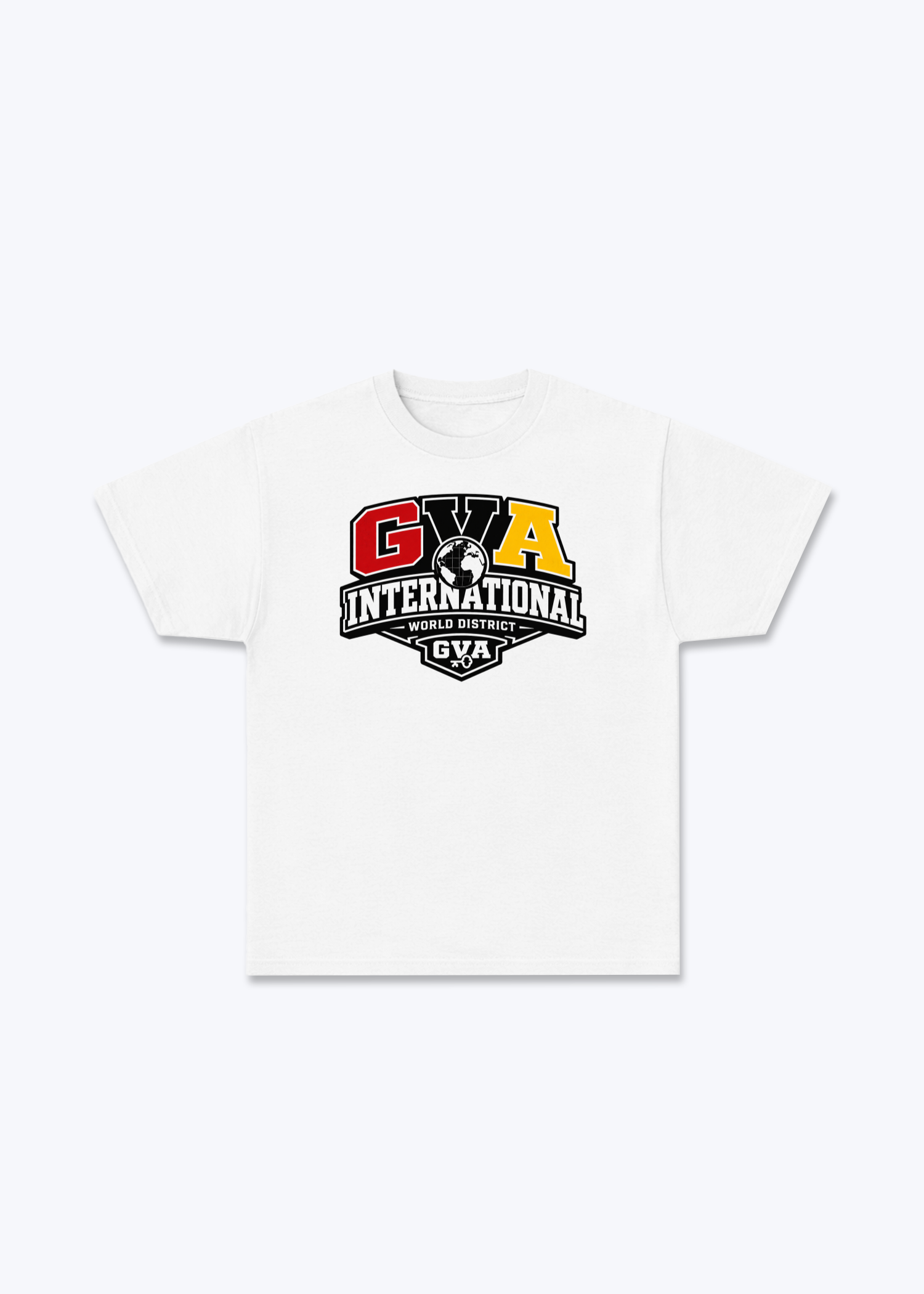 Genève International Tee - White Front (Designed)
