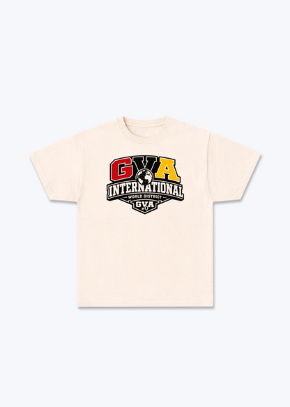 Genève International Tee - Beige Front (Designed)