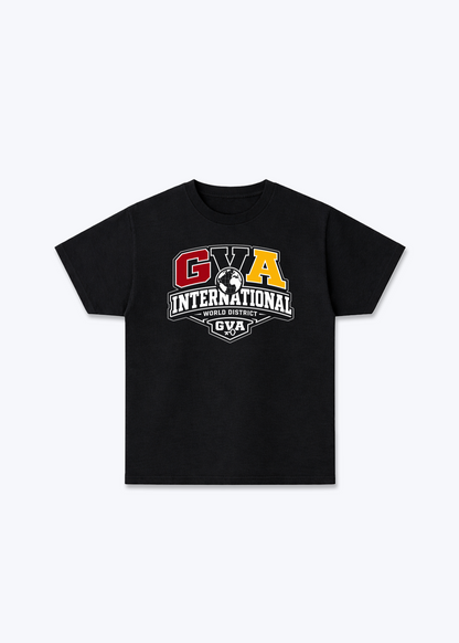 Genève International Tee - Black Front (Designed)