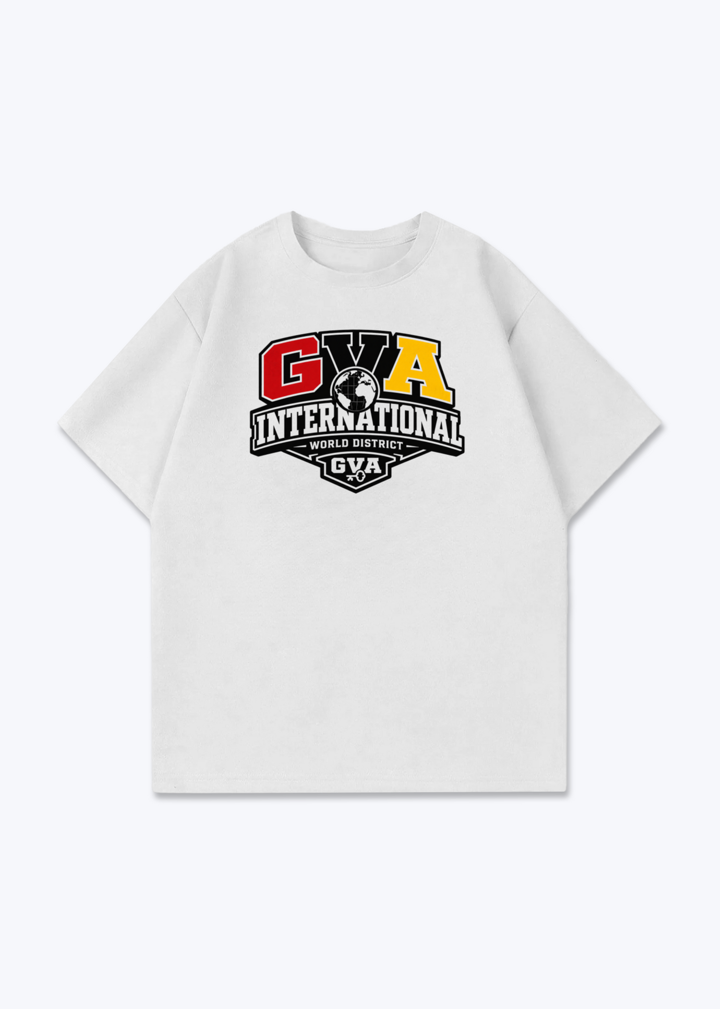 Genève International Tee - White Front (Designed)