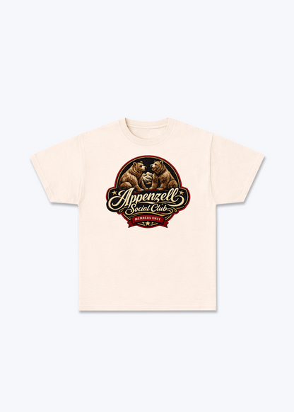 Appenzell Social Club Tee - Beige Front (Designed)