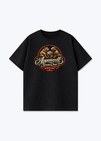 Appenzell Social Club Tee - Black Front (Designed)