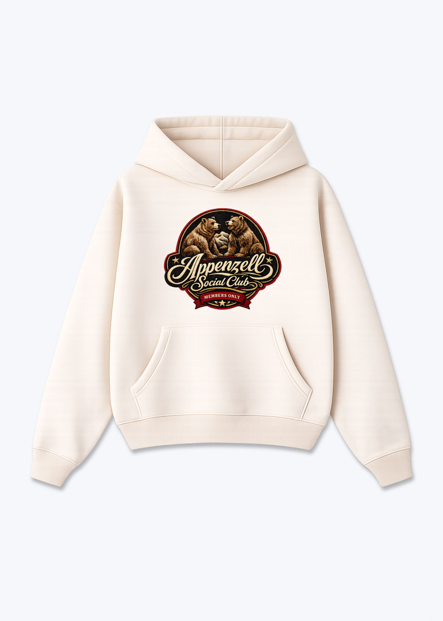 Appenzell Social Club Tee - Beige Front (Designed)