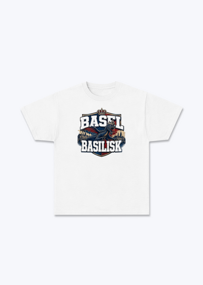 Basel Basilisk Tee - White Front (Designed)
