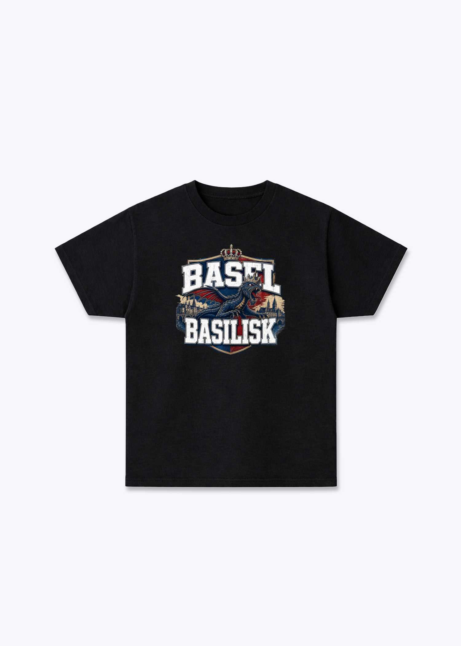 Basel Basilisk Tee - Black Front (Designed)