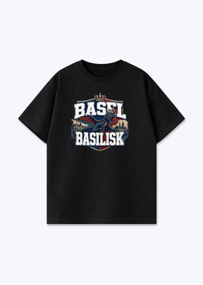 Basel Basilisk Tee - Black Front (Designed)