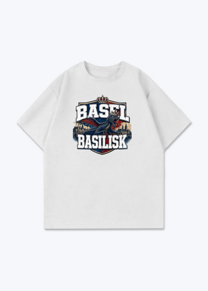 Basel Basilisk Tee - White Front (Designed)
