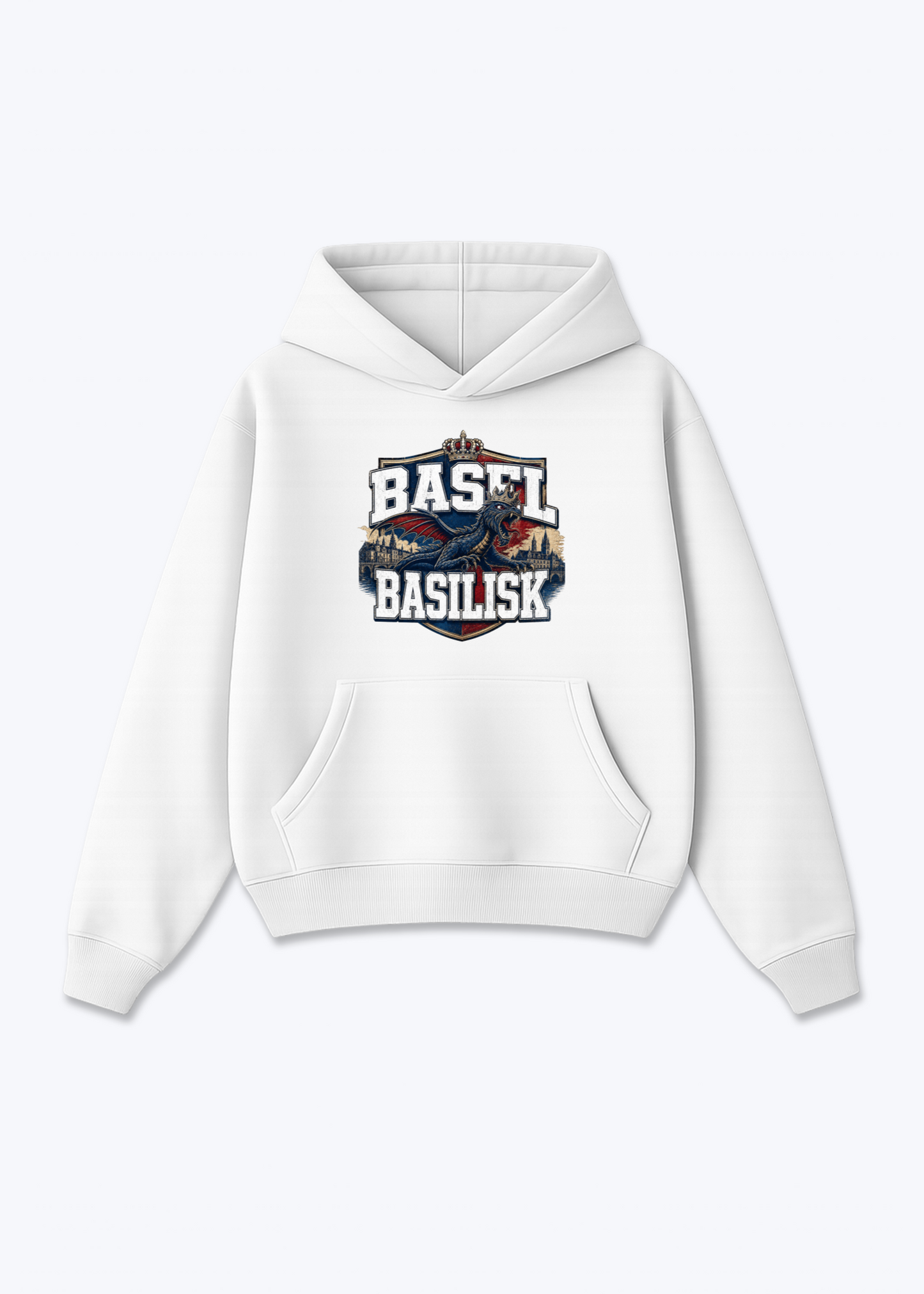 Basel Basilisk Tee - White Front (Designed)