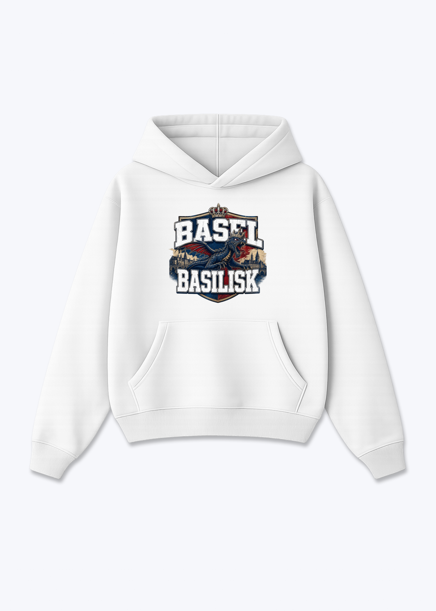 Basel Basilisk Tee - White Front (Designed)