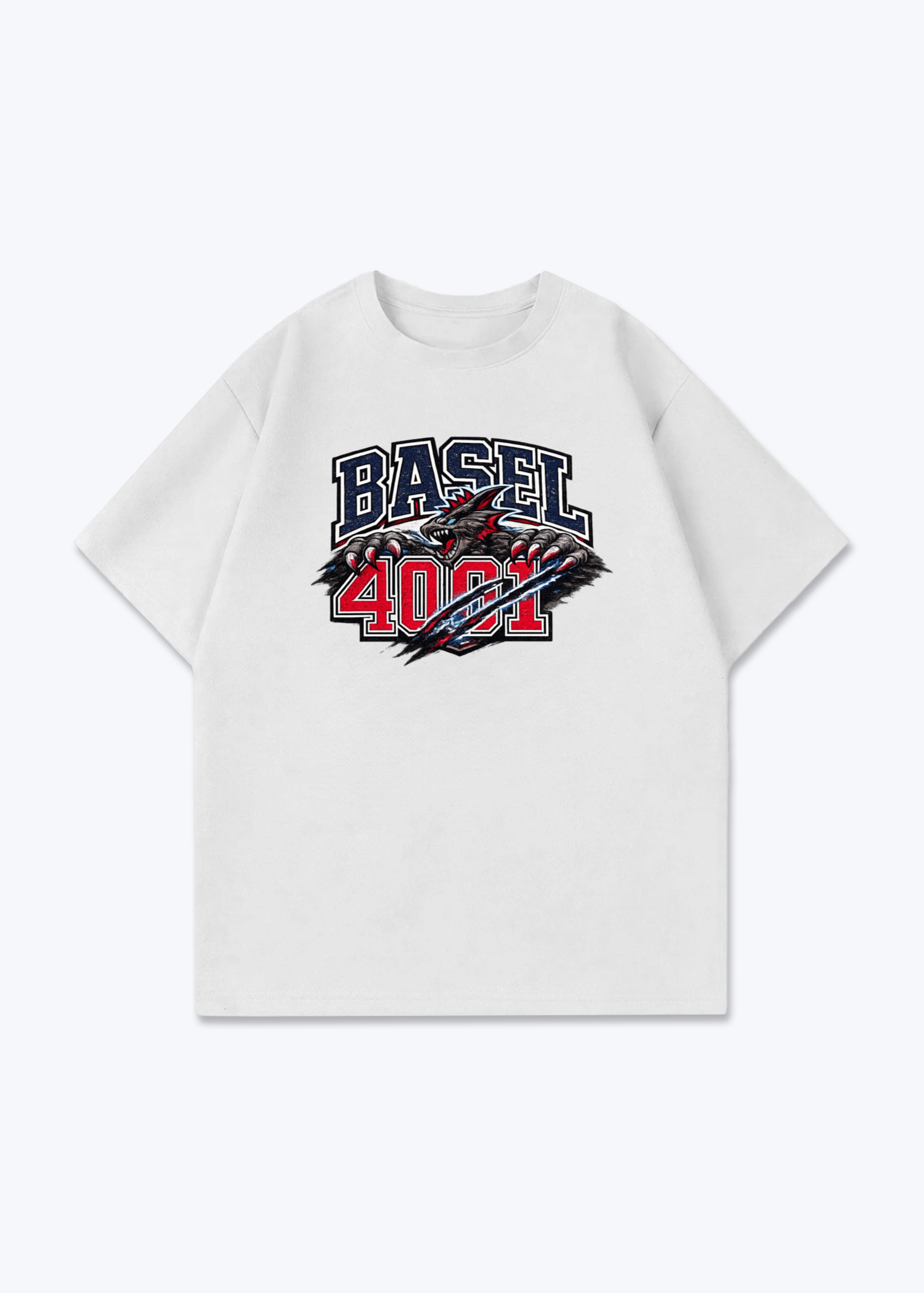 Basel 4001 Basilisk Tee - White Front (Designed)