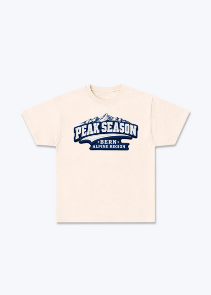 Bern Peak Season Tee - Beige Front (Designed)
