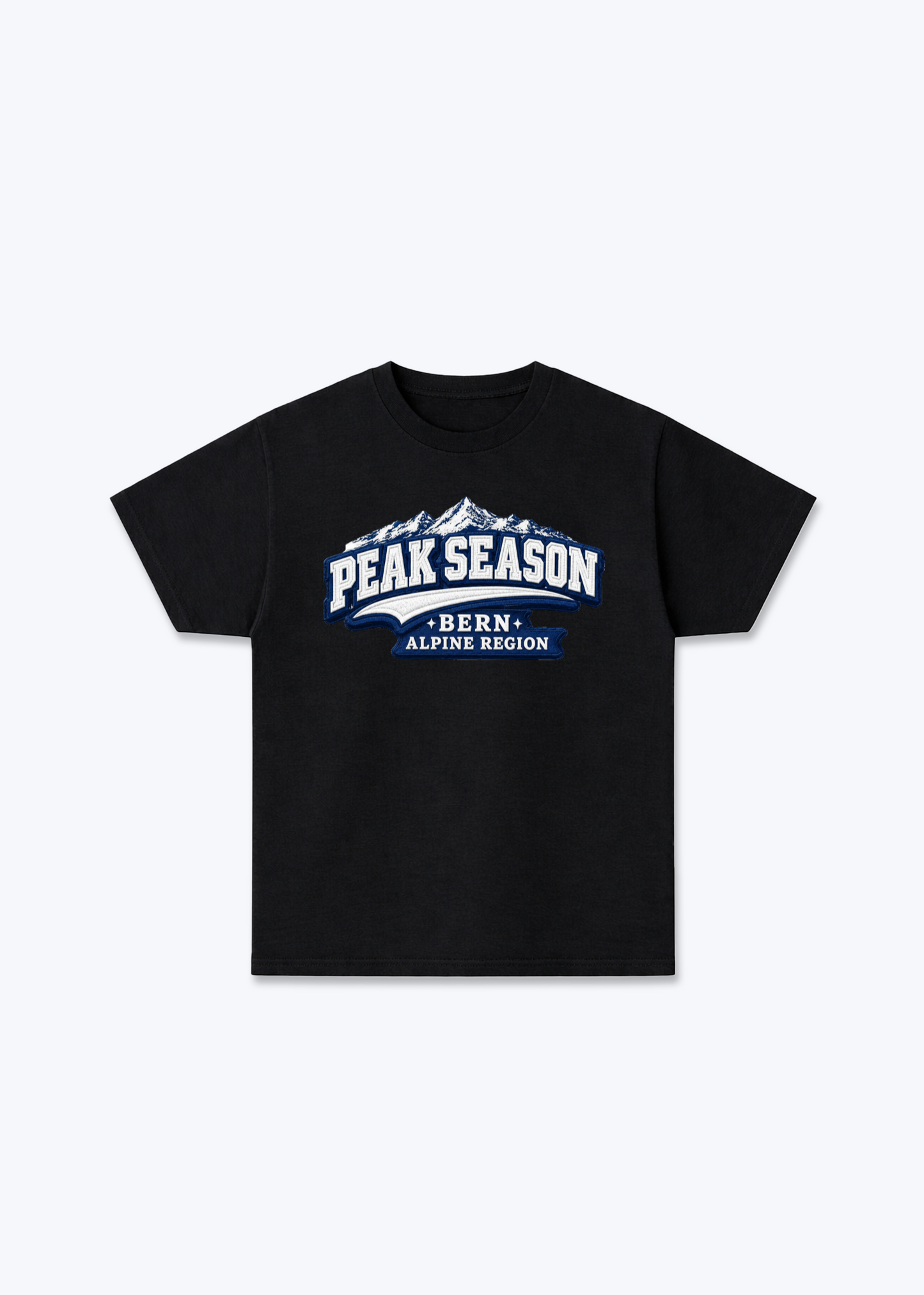 Bern Peak Season Tee - Black Front (Designed)