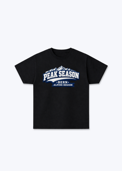 Bern Peak Season Tee - Black Front (Designed)