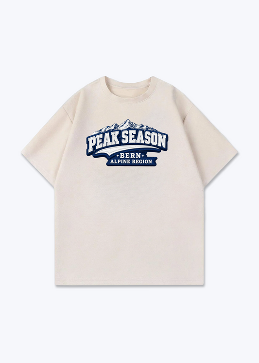 Bern Peak Season Tee - Beige Front (Designed)
