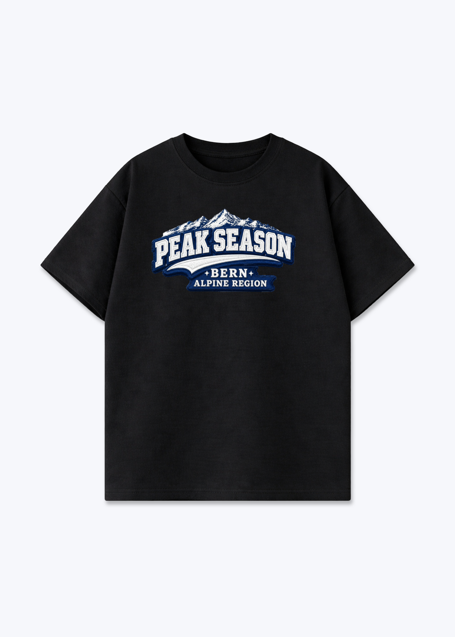 Bern Peak Season Tee - Black Front (Designed)