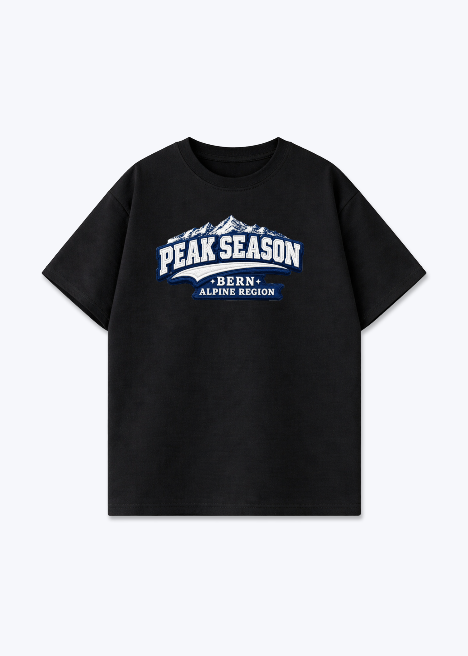 Bern Peak Season Tee - Black Front (Designed)