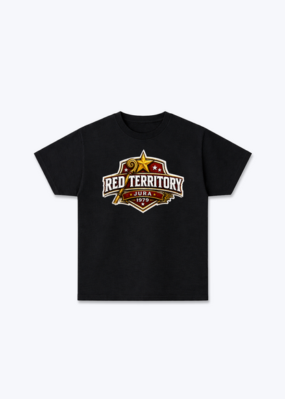 Jura Red Territory Tee - Black Front (Designed)
