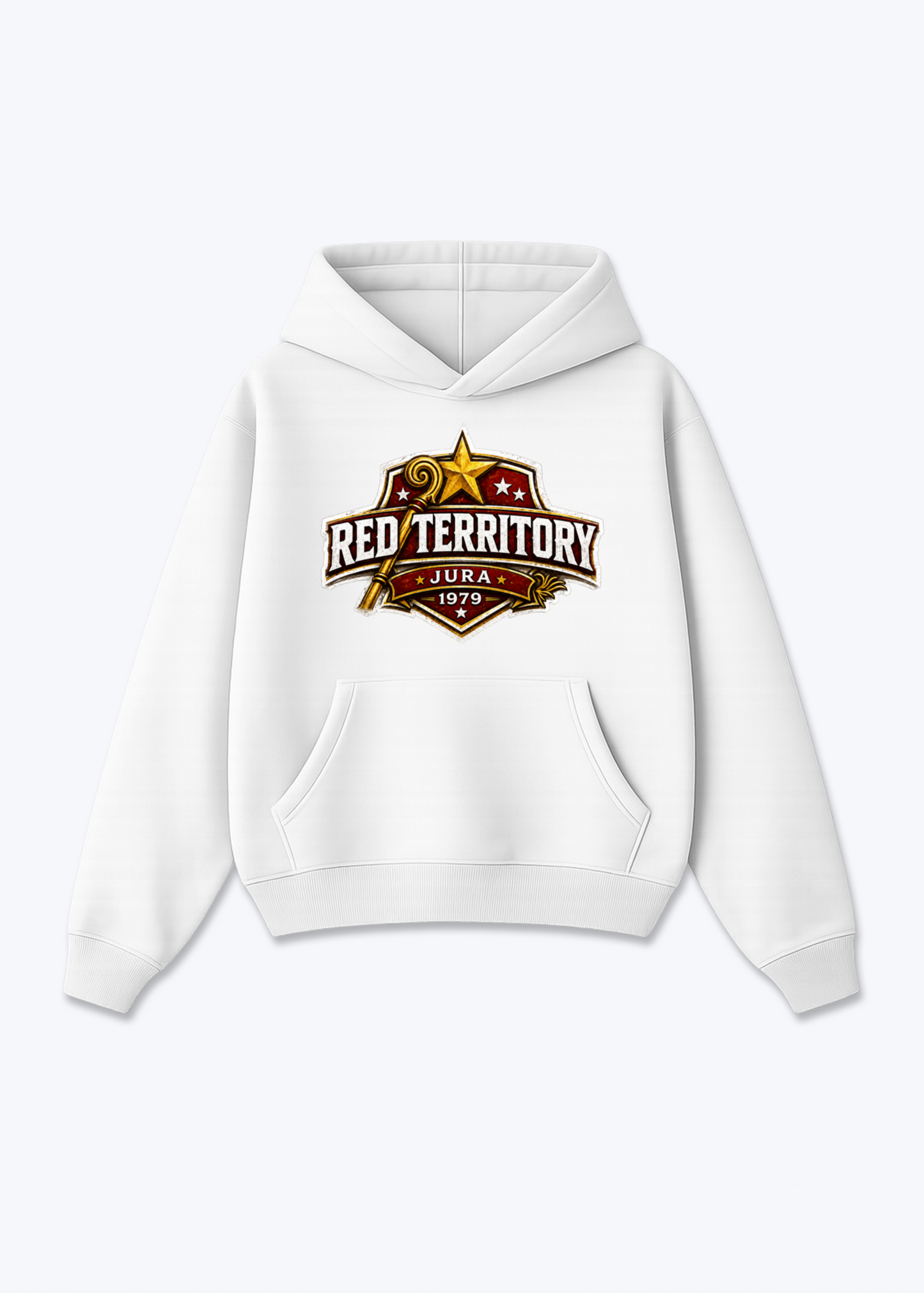 Jura Red Territory Tee - White Front (Designed)