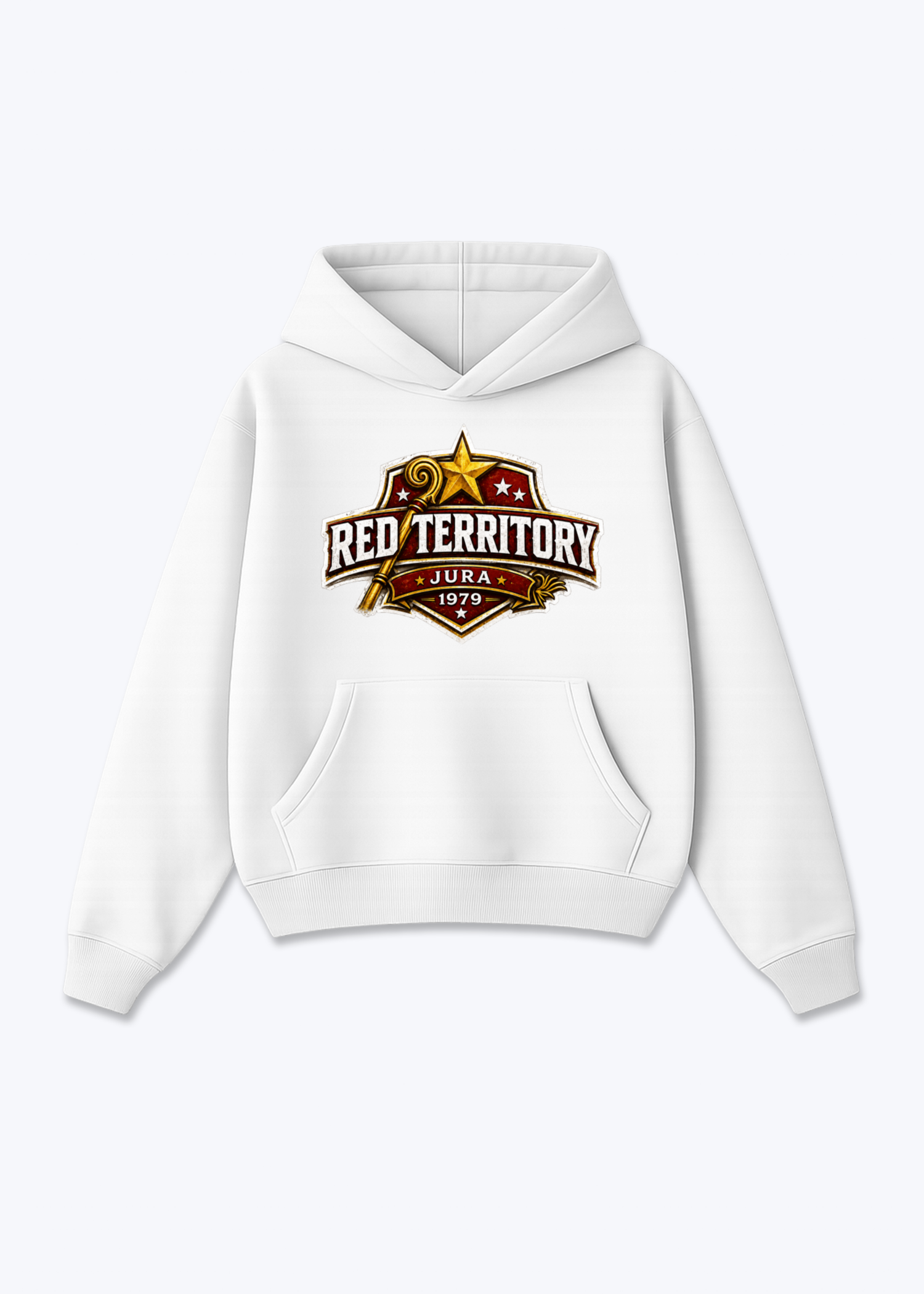 Jura Red Territory Tee - White Front (Designed)