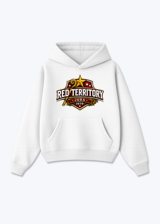 Jura Red Territory Tee - White Front (Designed)