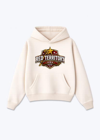 Jura Red Territory Tee - Beige Front (Designed)