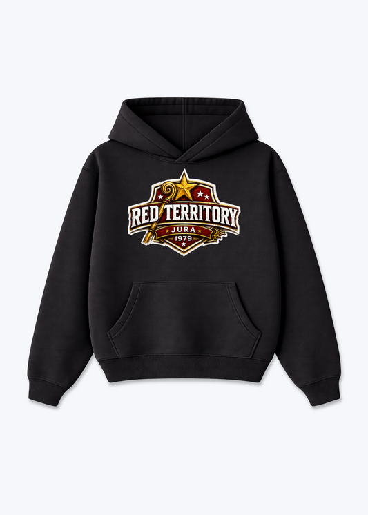 Jura Red Territory Tee - Black Front (Designed)