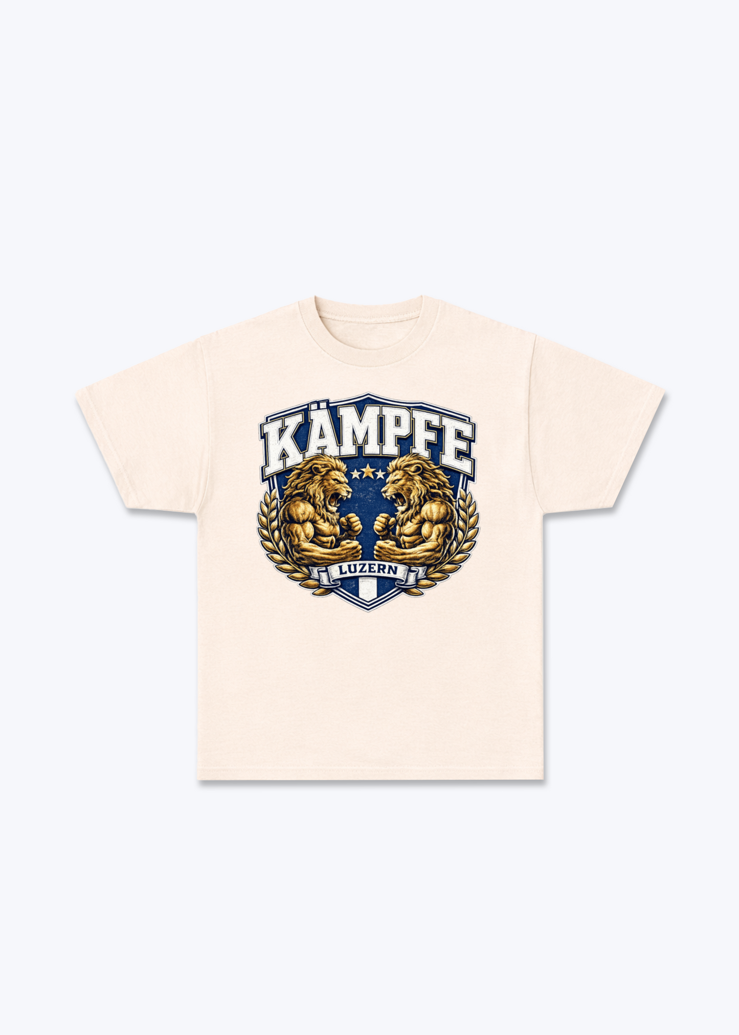 Luzern Kämpfe Lion Tee - Beige Front (Designed)