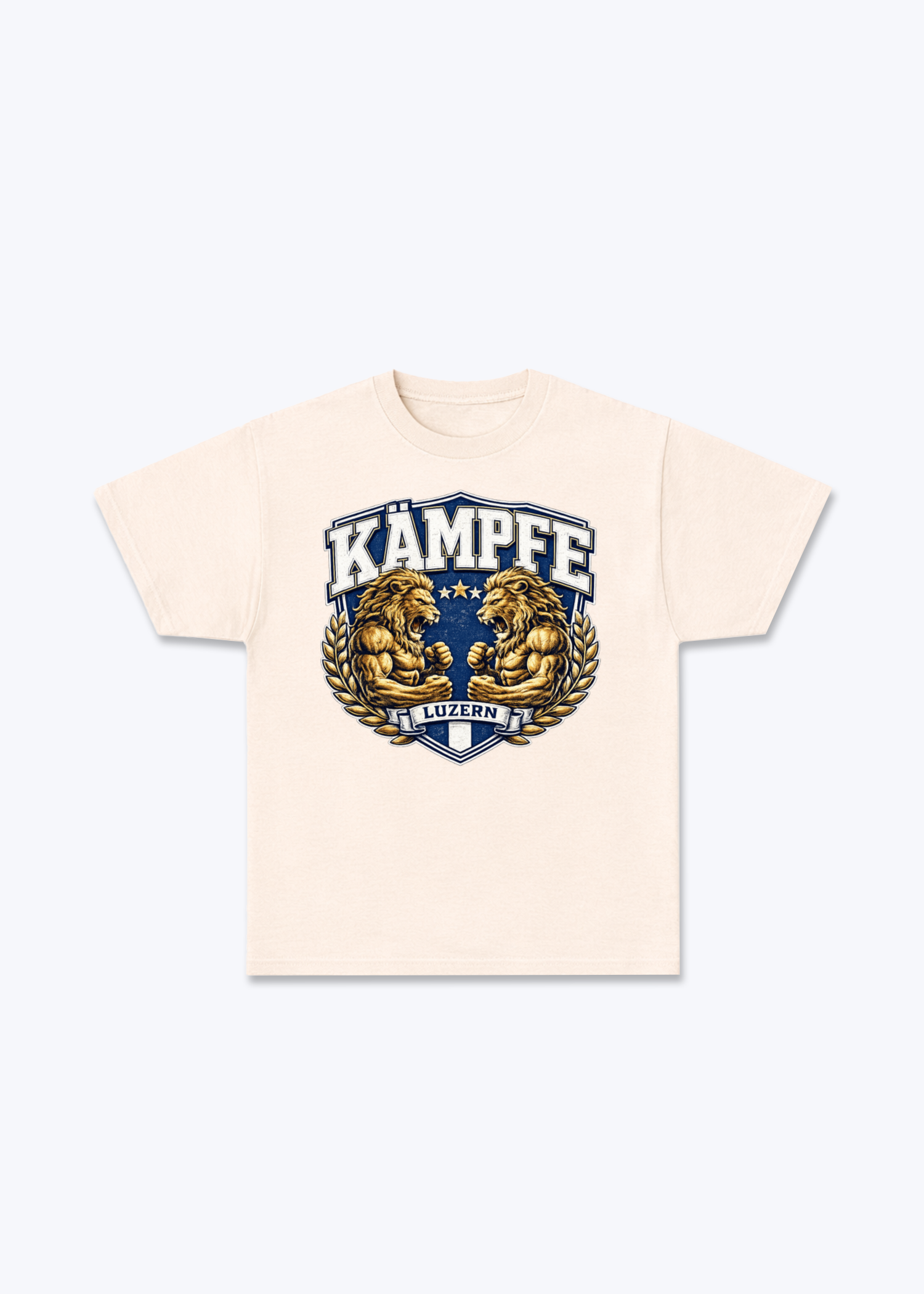 Luzern Kämpfe Lion Tee - Beige Front (Designed)